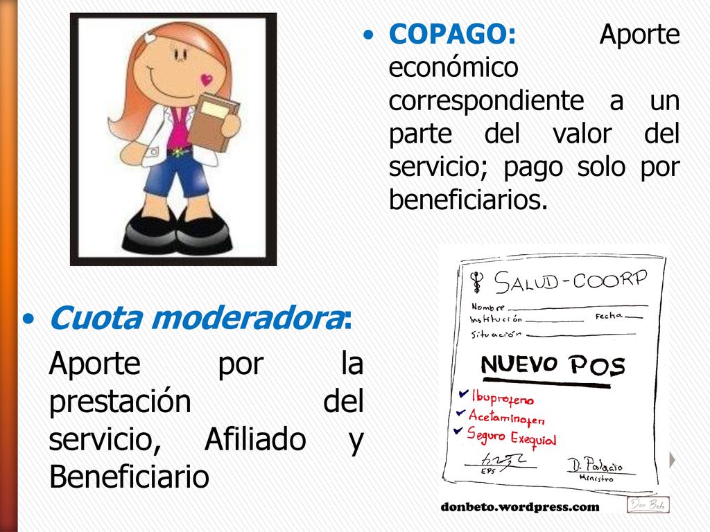 Aporte por la prestación del servicio, Afiliado y Beneficiario
