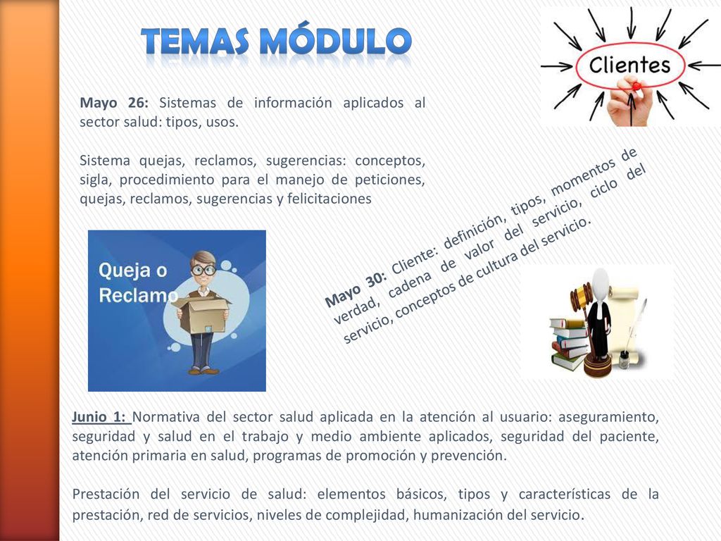 TEMAS MÓDULO Mayo 26: Sistemas de información aplicados al sector salud: tipos, usos.