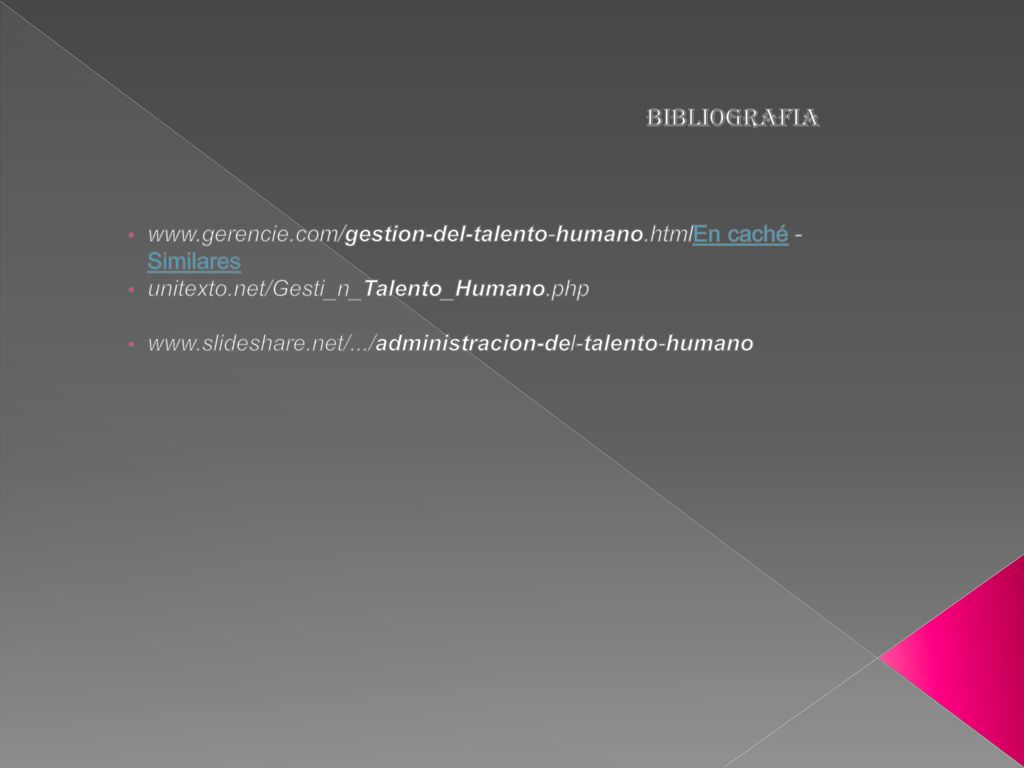 BIBLIOGRAFIA   caché - Similares. unitexto.net/Gesti_n_Talento_Humano.php.