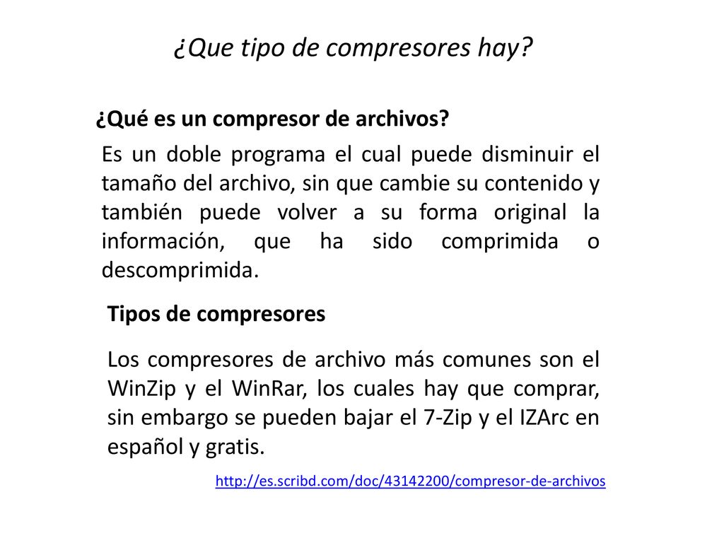 ¿Que tipo de compresores hay