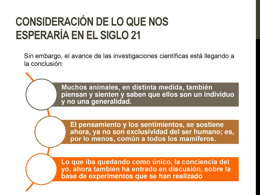 consideración de lo que nos esperaría en el siglo 21