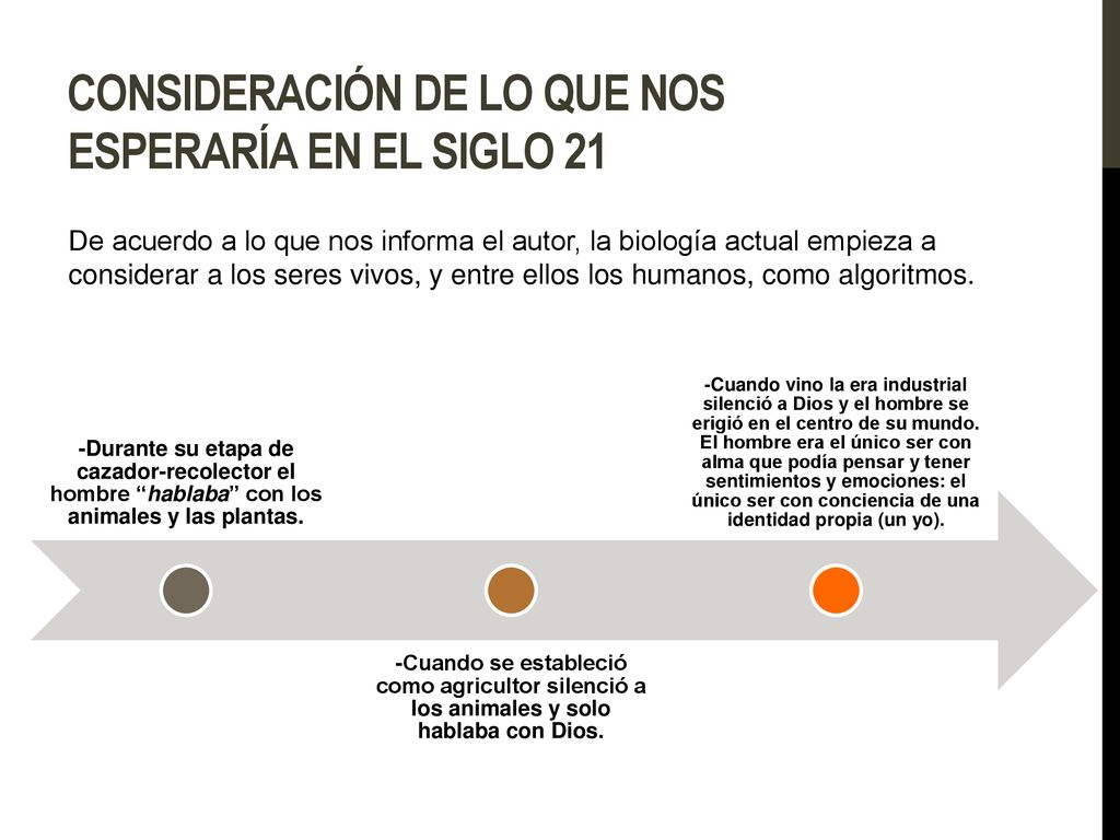 consideración de lo que nos esperaría en el siglo 21