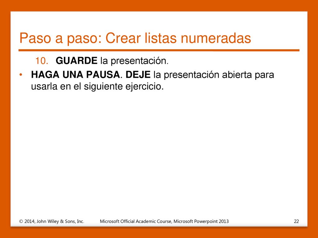 Paso a paso: Crear listas numeradas