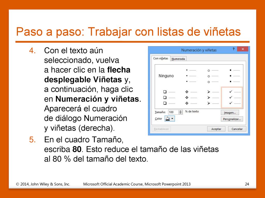Paso a paso: Trabajar con listas de viñetas