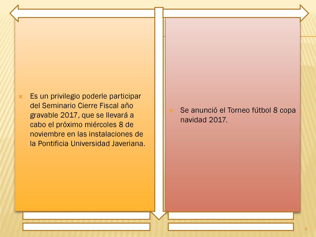 Es un privilegio poderle participar del Seminario Cierre Fiscal año gravable 2017, que se llevará a cabo el próximo miércoles 8 de noviembre en las instalaciones de la Pontificia Universidad Javeriana.