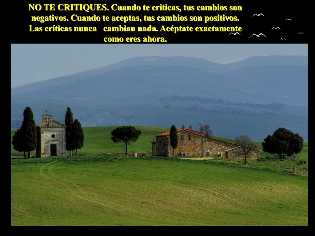 NO TE CRITIQUES. Cuando te criticas, tus cambios son negativos