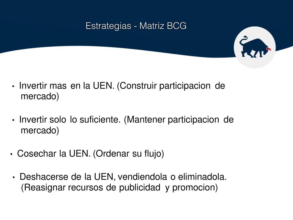 • Cosechar la UEN. (Ordenar su flujo)