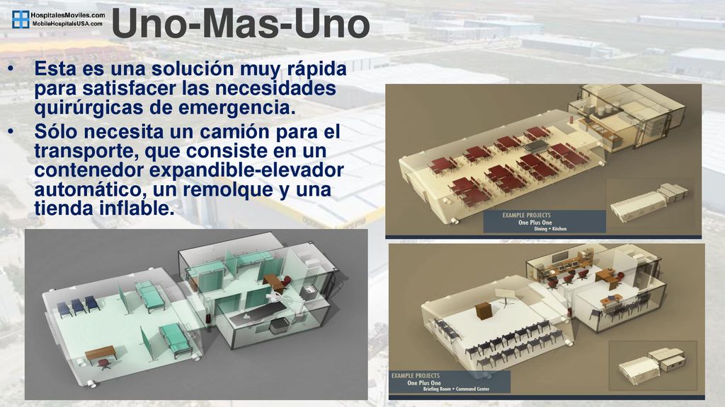 Uno-Mas-Uno Esta es una solución muy rápida para satisfacer las necesidades quirúrgicas de emergencia.