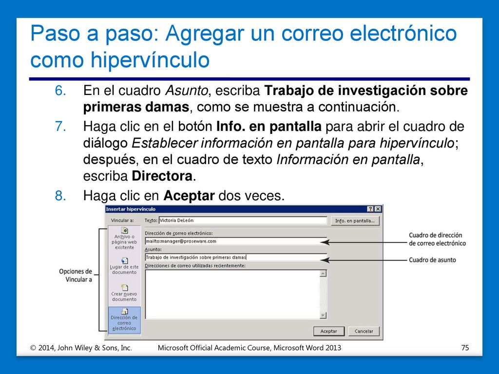 Paso a paso: Agregar un correo electrónico como hipervínculo