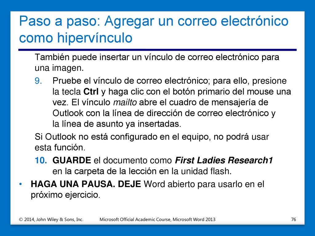 Paso a paso: Agregar un correo electrónico como hipervínculo
