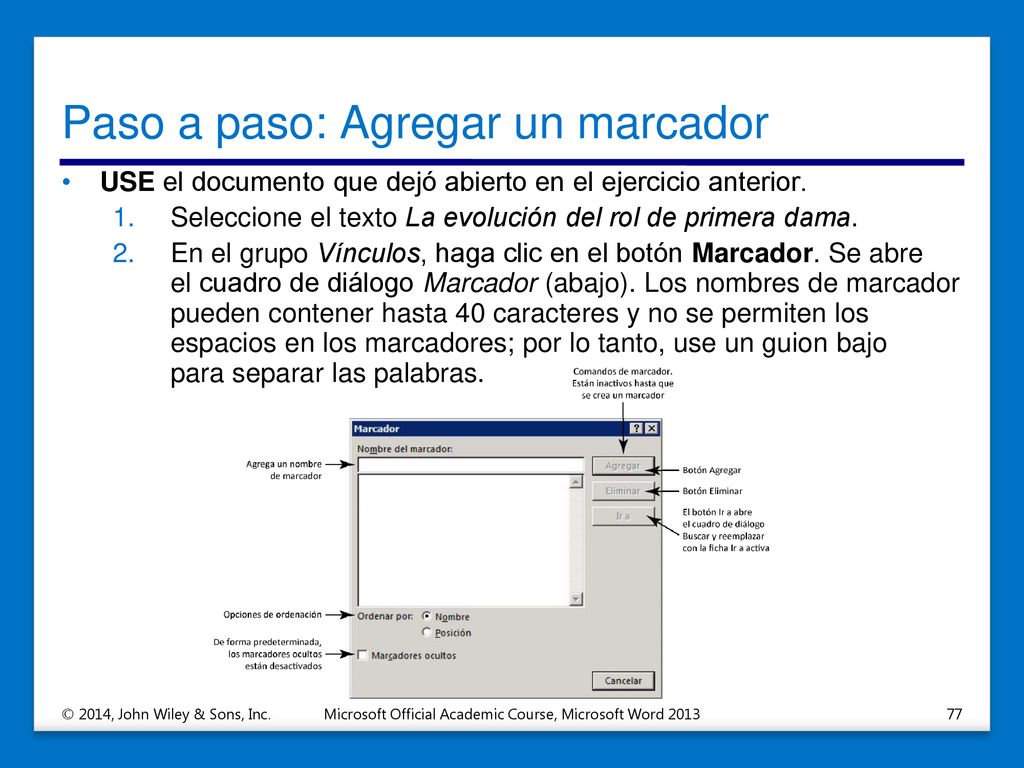 Paso a paso: Agregar un marcador