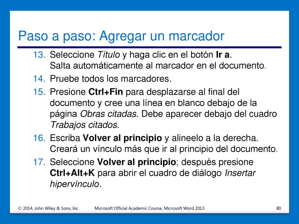 Paso a paso: Agregar un marcador