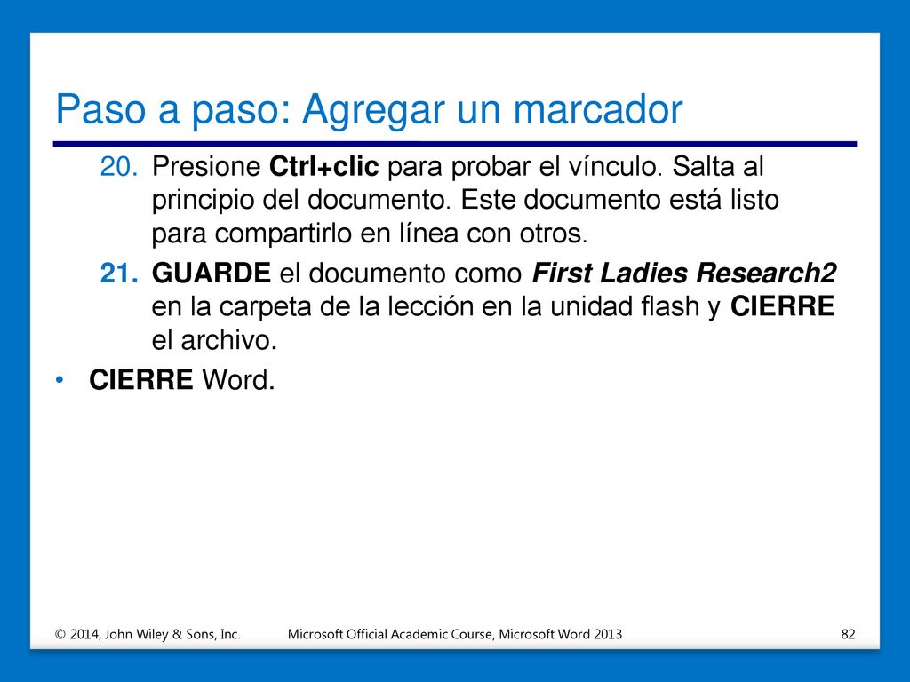 Paso a paso: Agregar un marcador