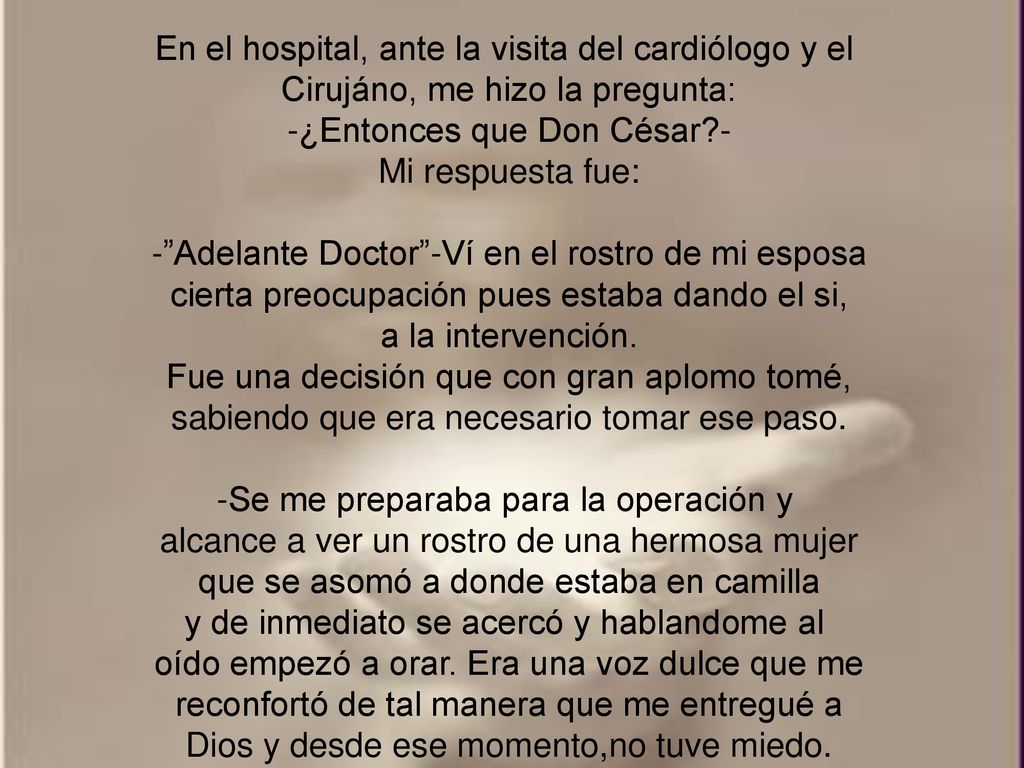 En el hospital, ante la visita del cardiólogo y el