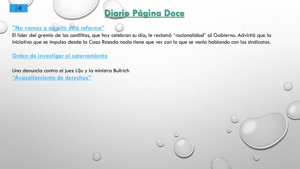 Diario Página Doce No vamos a admitir está reforma