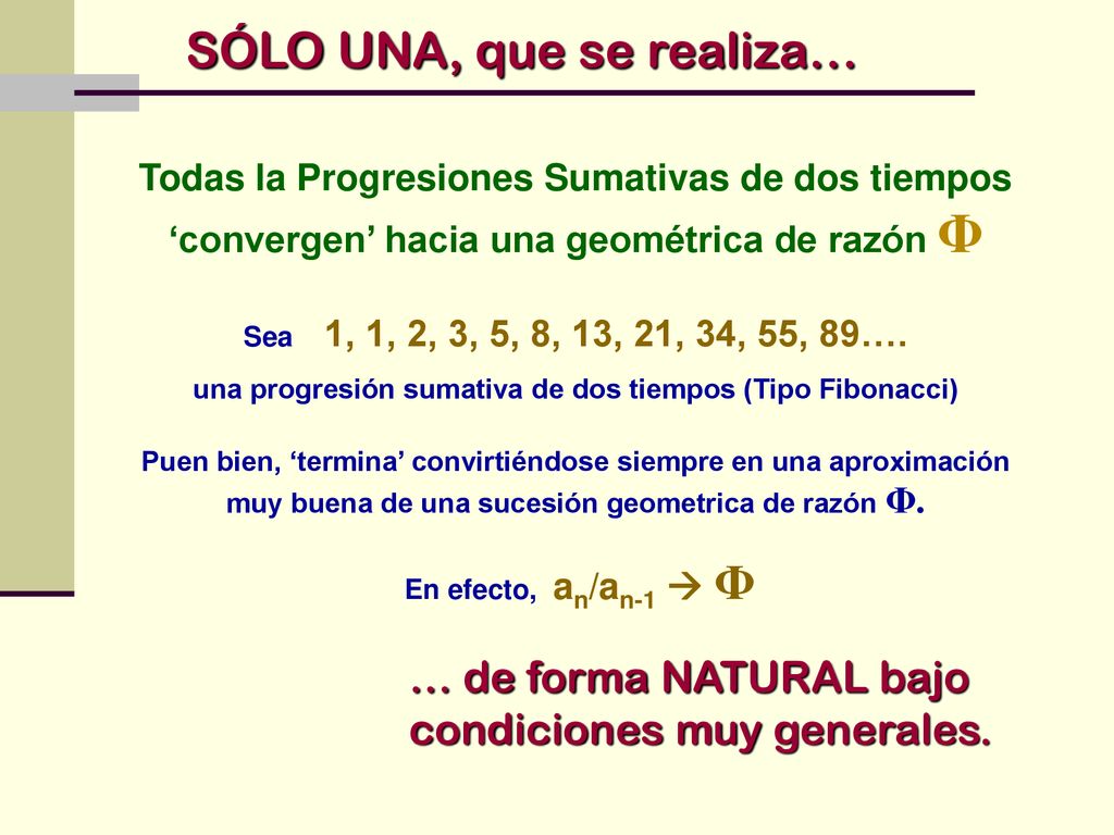 una progresión sumativa de dos tiempos (Tipo Fibonacci)
