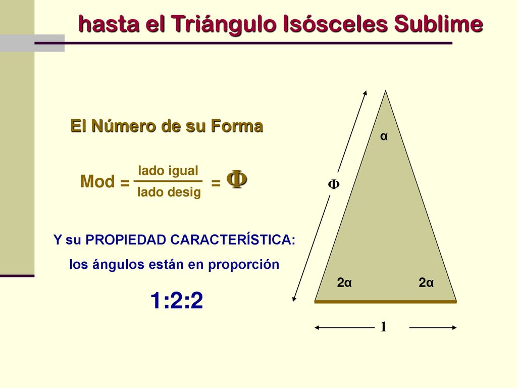 Y su PROPIEDAD CARACTERÍSTICA: los ángulos están en proporción