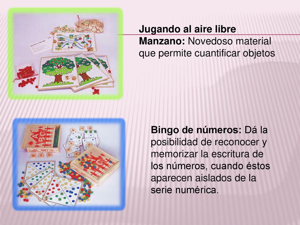 Jugando al aire libre Manzano: Novedoso material que permite cuantificar objetos