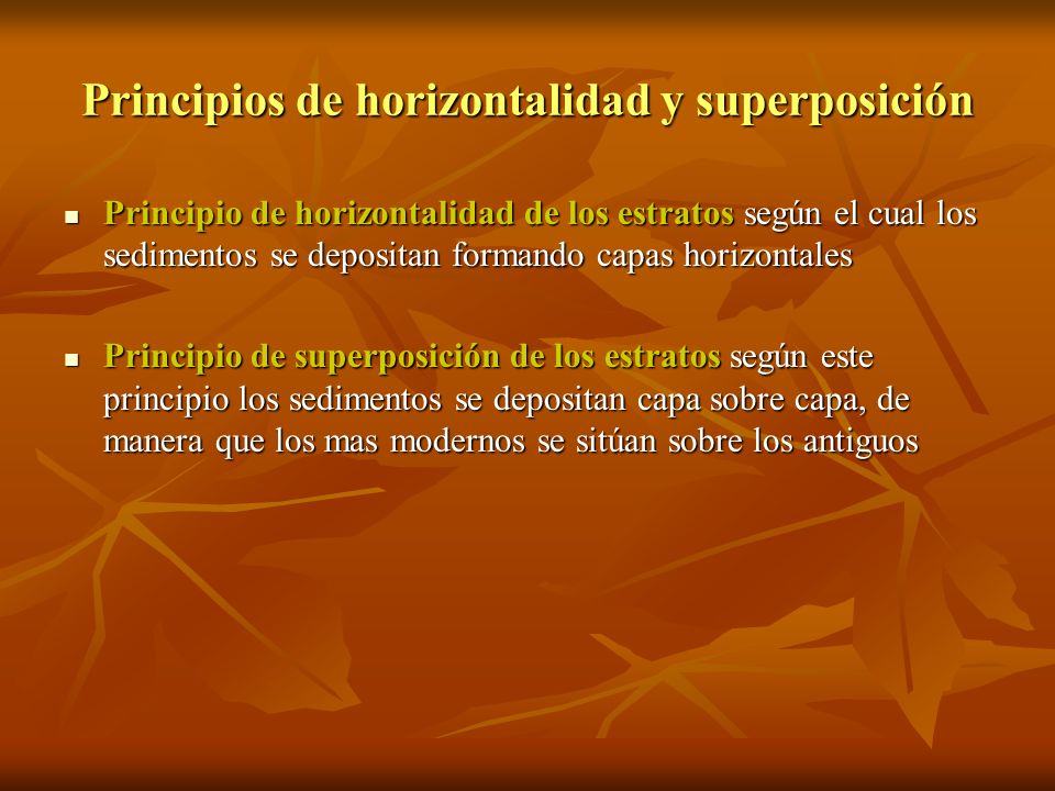 Principios de horizontalidad y superposición