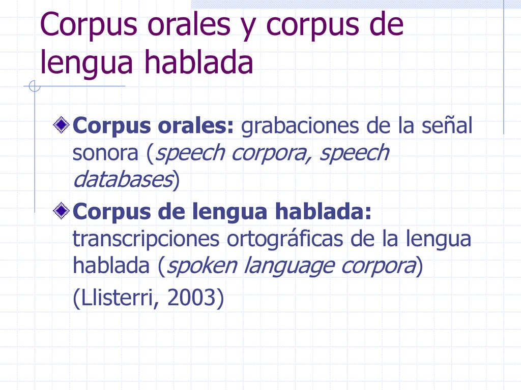 Corpus orales y corpus de lengua hablada