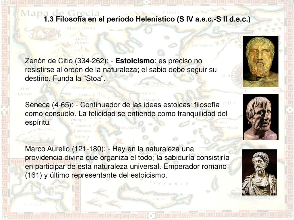 1.3 Filosofía en el período Helenístico (S IV a.e.c.-S II d.e.c.)