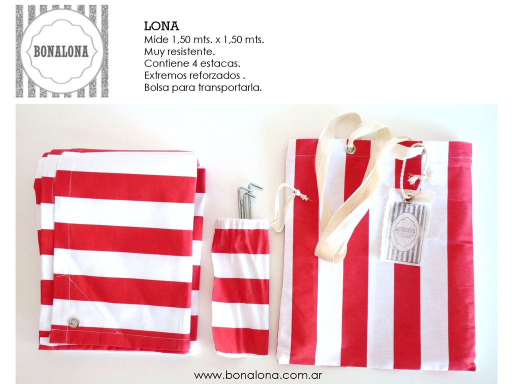 LONA   Mide 1,50 mts. x 1,50 mts. Muy resistente.