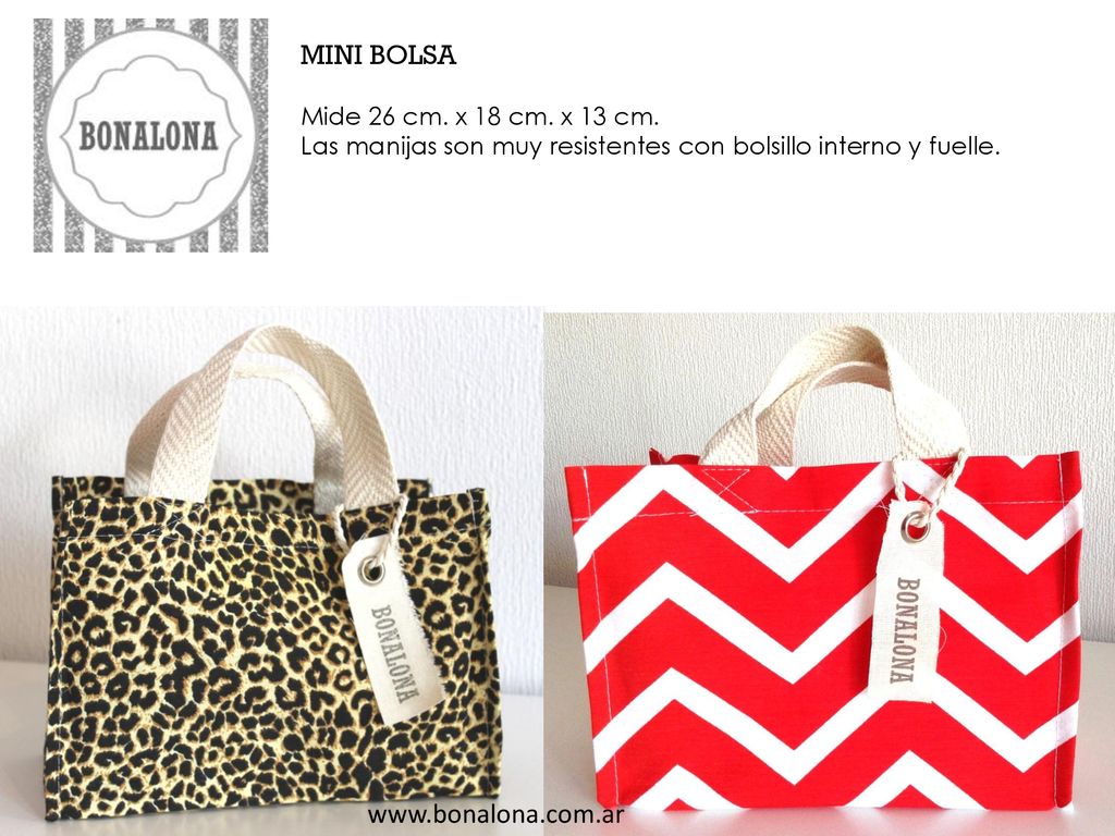 MINI BOLSA   Mide 26 cm. x 18 cm. x 13 cm.