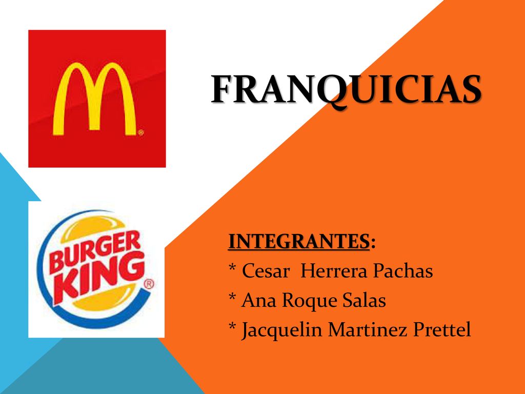 FRANQUICIAS INTEGRANTES: * Cesar Herrera Pachas * Ana Roque Salas