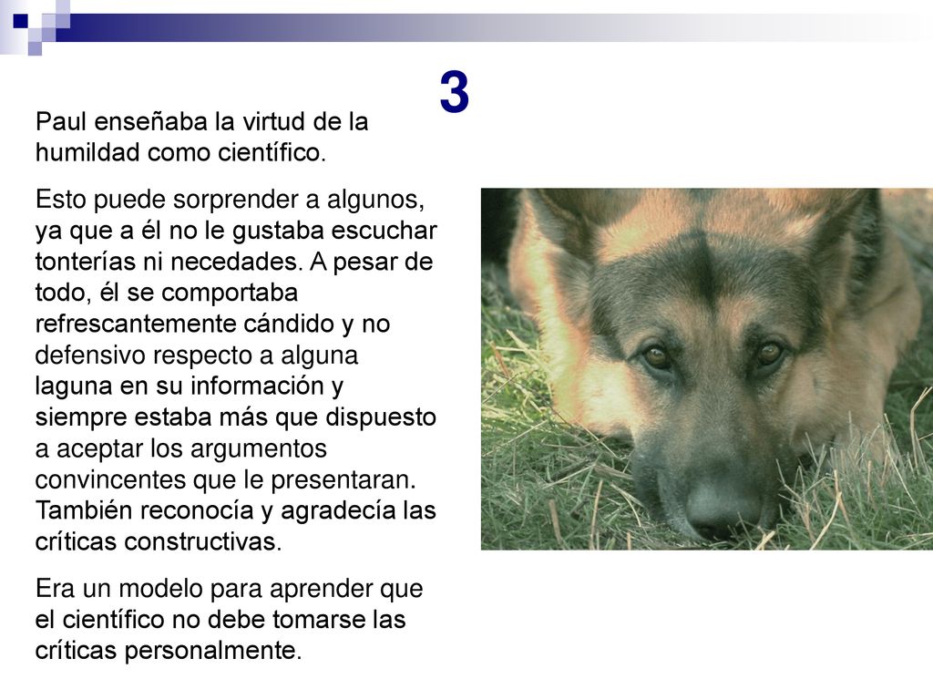 3 Paul enseñaba la virtud de la humildad como científico.