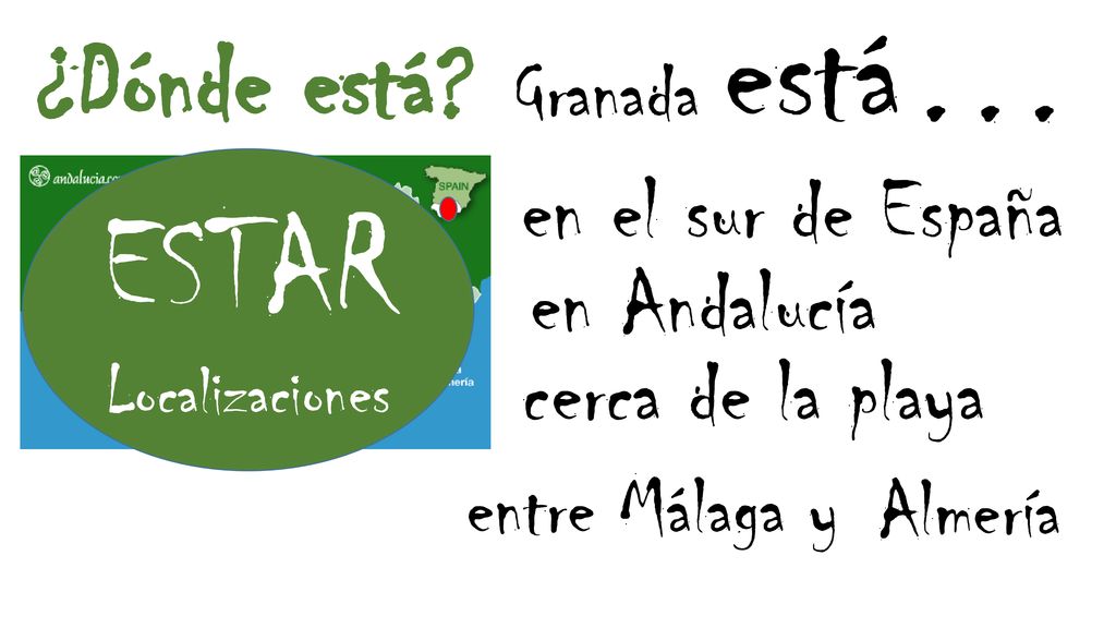 ESTAR ¿Dónde está en el sur de España en Andalucía cerca de la playa