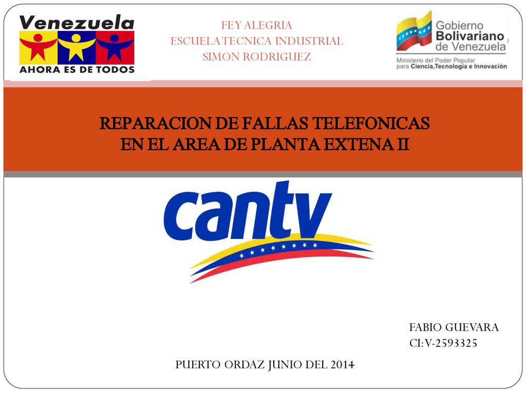 REPARACION DE FALLAS TELEFONICAS EN EL AREA DE PLANTA EXTENA II