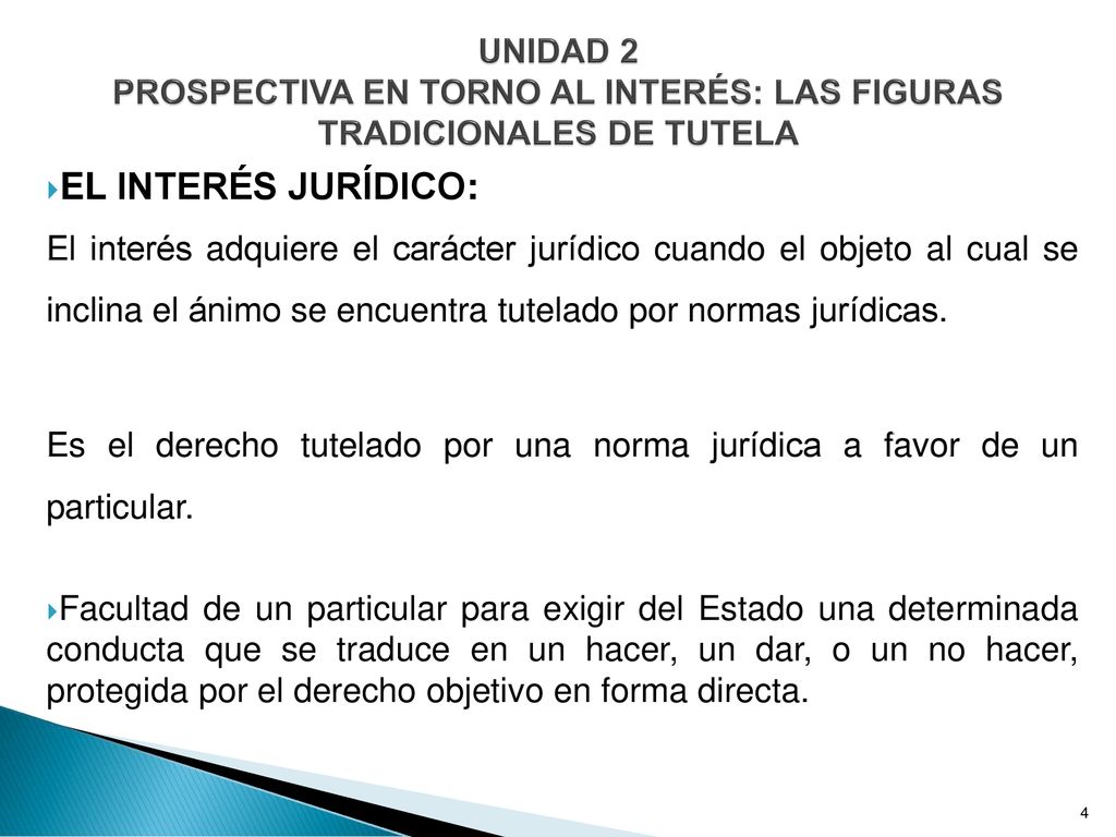 UNIDAD 2 PROSPECTIVA EN TORNO AL INTERÉS: LAS FIGURAS TRADICIONALES DE TUTELA