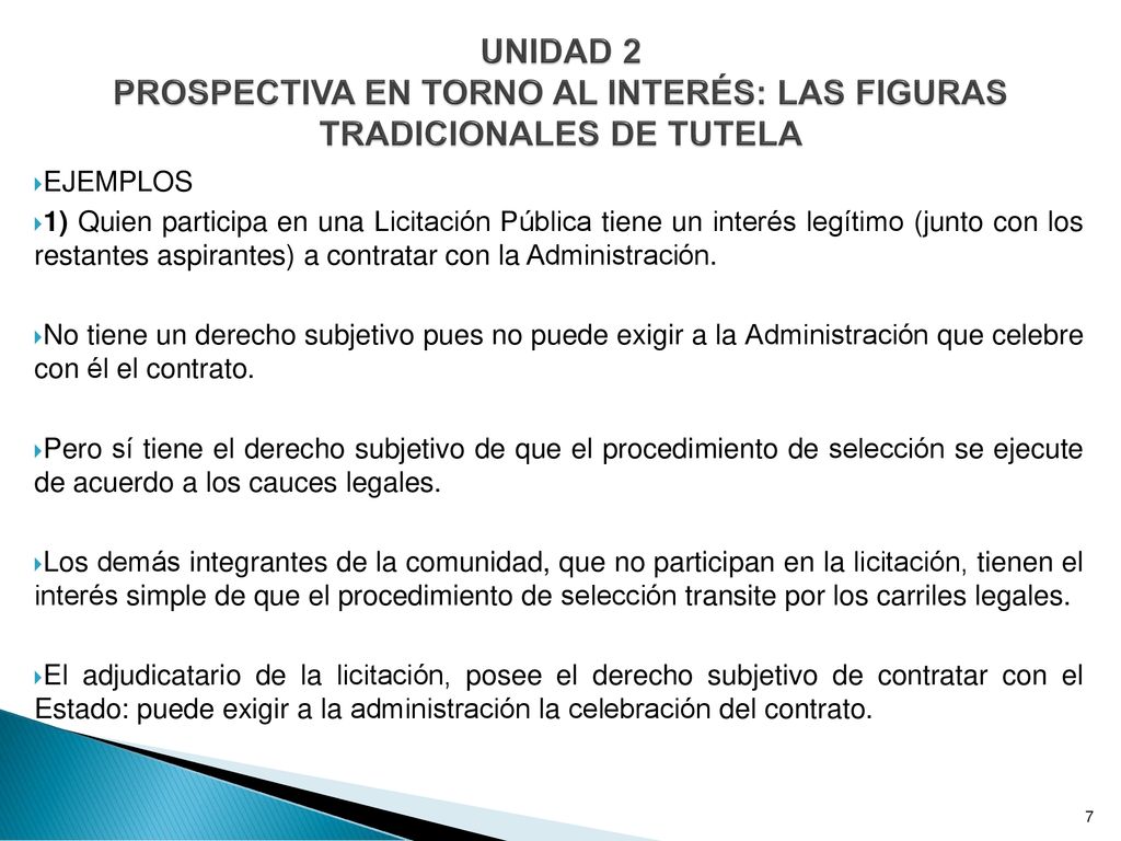 UNIDAD 2 PROSPECTIVA EN TORNO AL INTERÉS: LAS FIGURAS TRADICIONALES DE TUTELA