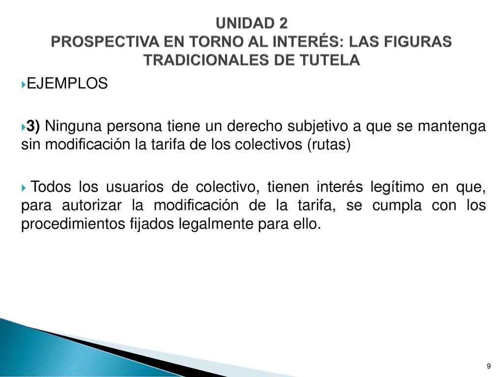 UNIDAD 2 PROSPECTIVA EN TORNO AL INTERÉS: LAS FIGURAS TRADICIONALES DE TUTELA