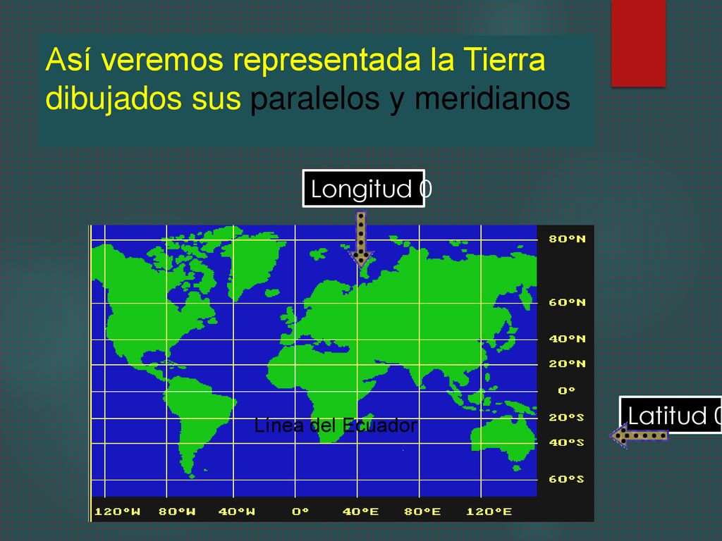 Así veremos representada la Tierra dibujados sus paralelos y meridianos