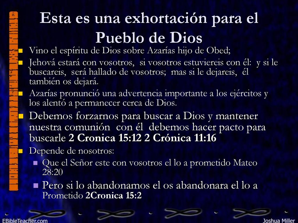Esta es una exhortación para el Pueblo de Dios
