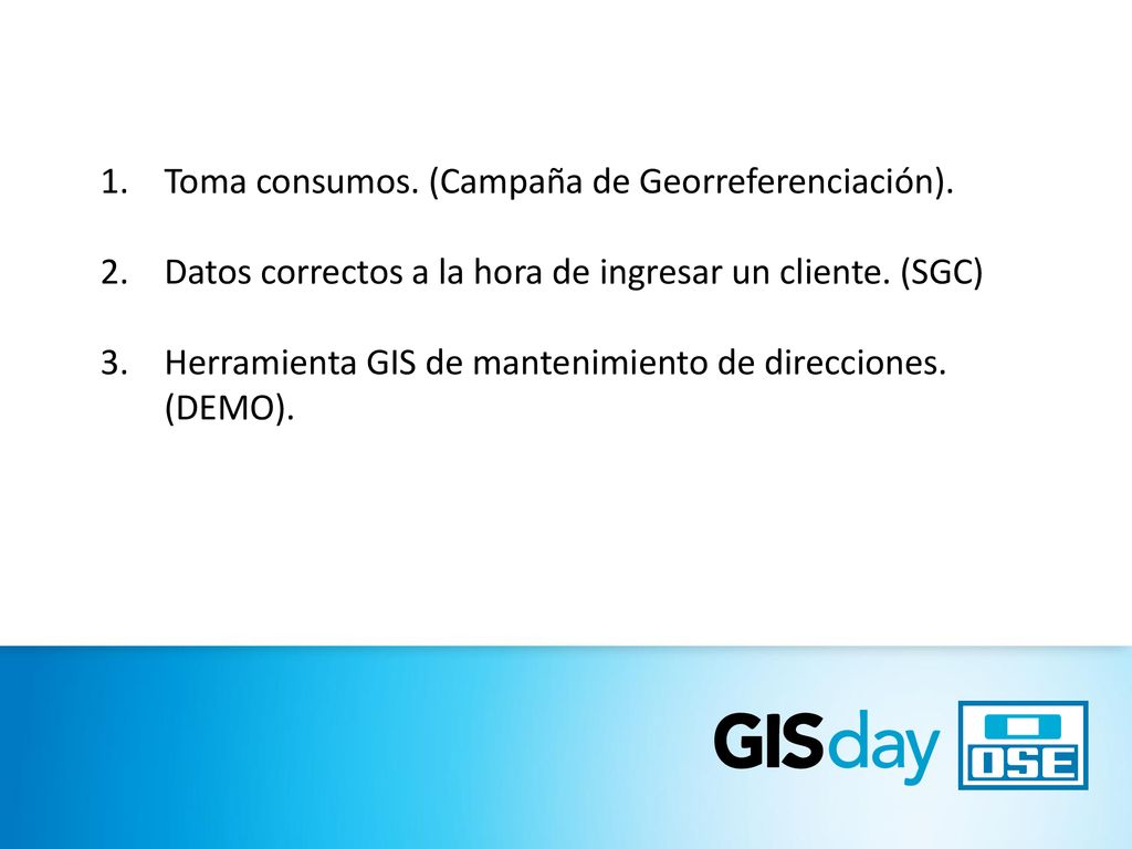 Click to edit quote Toma consumos. (Campaña de Georreferenciación).