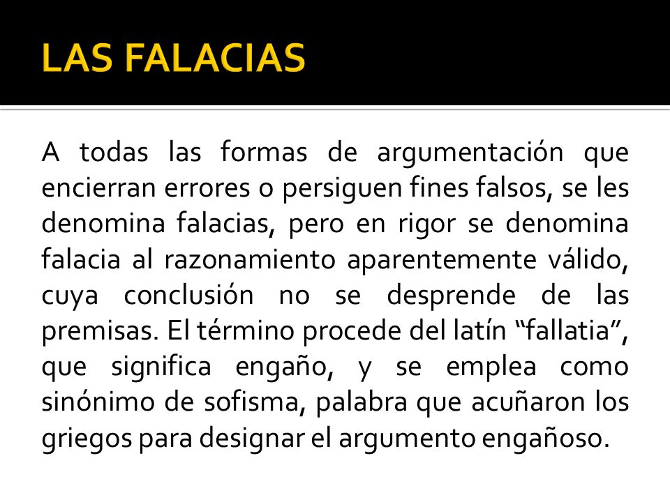 LAS FALACIAS