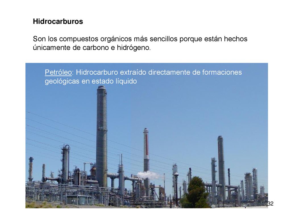Hidrocarburos Son los compuestos orgánicos más sencillos porque están hechos únicamente de carbono e hidrógeno.