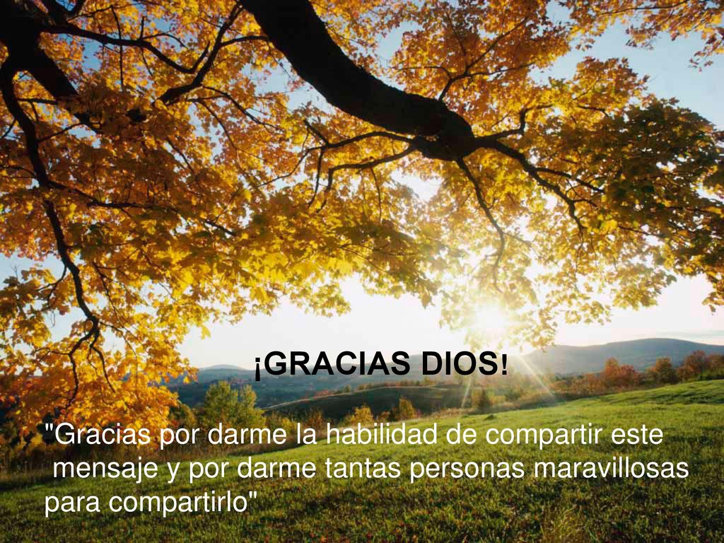 ¡GRACIAS DIOS! Gracias por darme la habilidad de compartir este