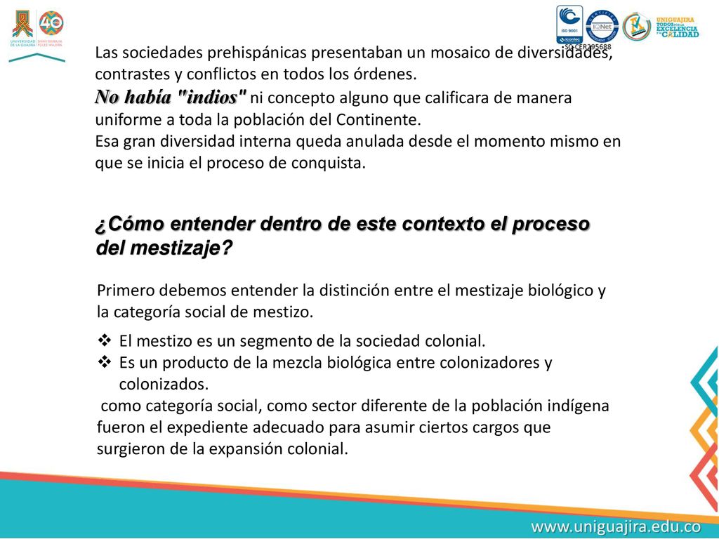 ¿Cómo entender dentro de este contexto el proceso del mestizaje