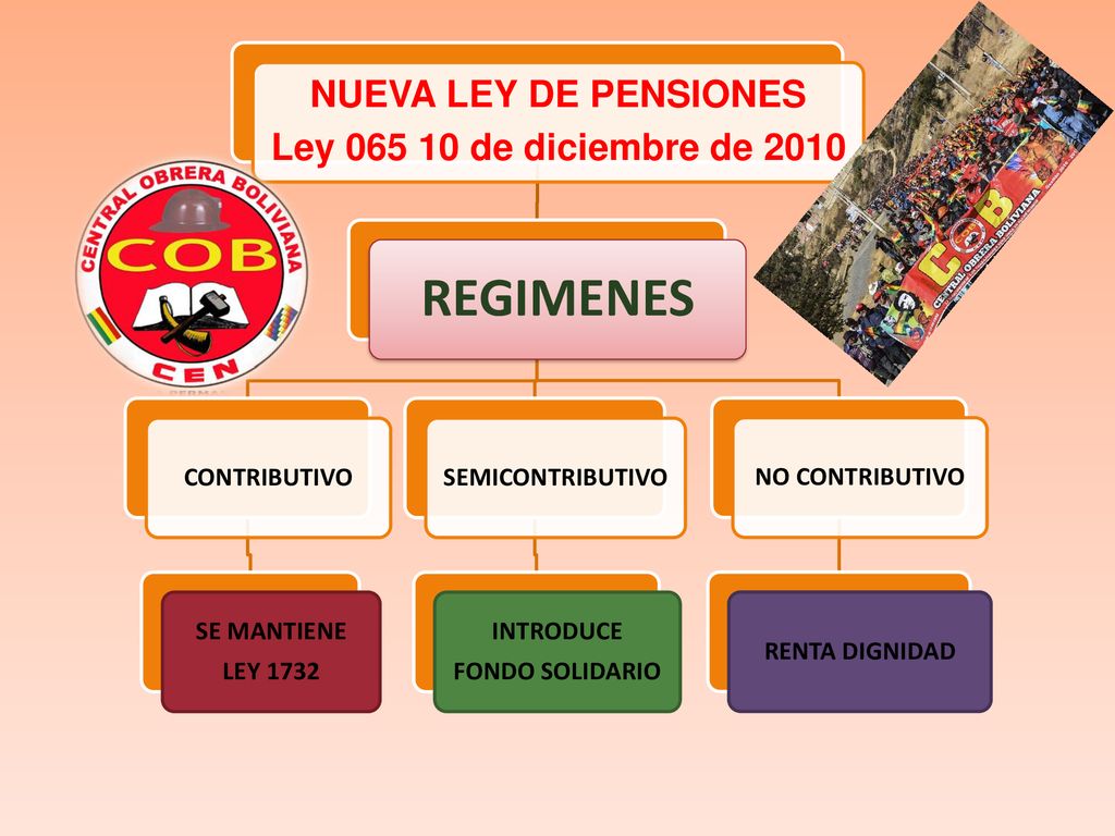 REGIMENES NUEVA LEY DE PENSIONES Ley de diciembre de 2010