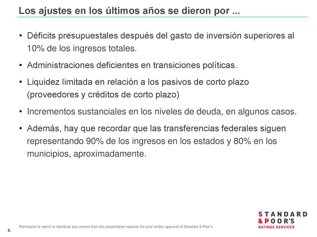 Los ajustes en los últimos años se dieron por ...