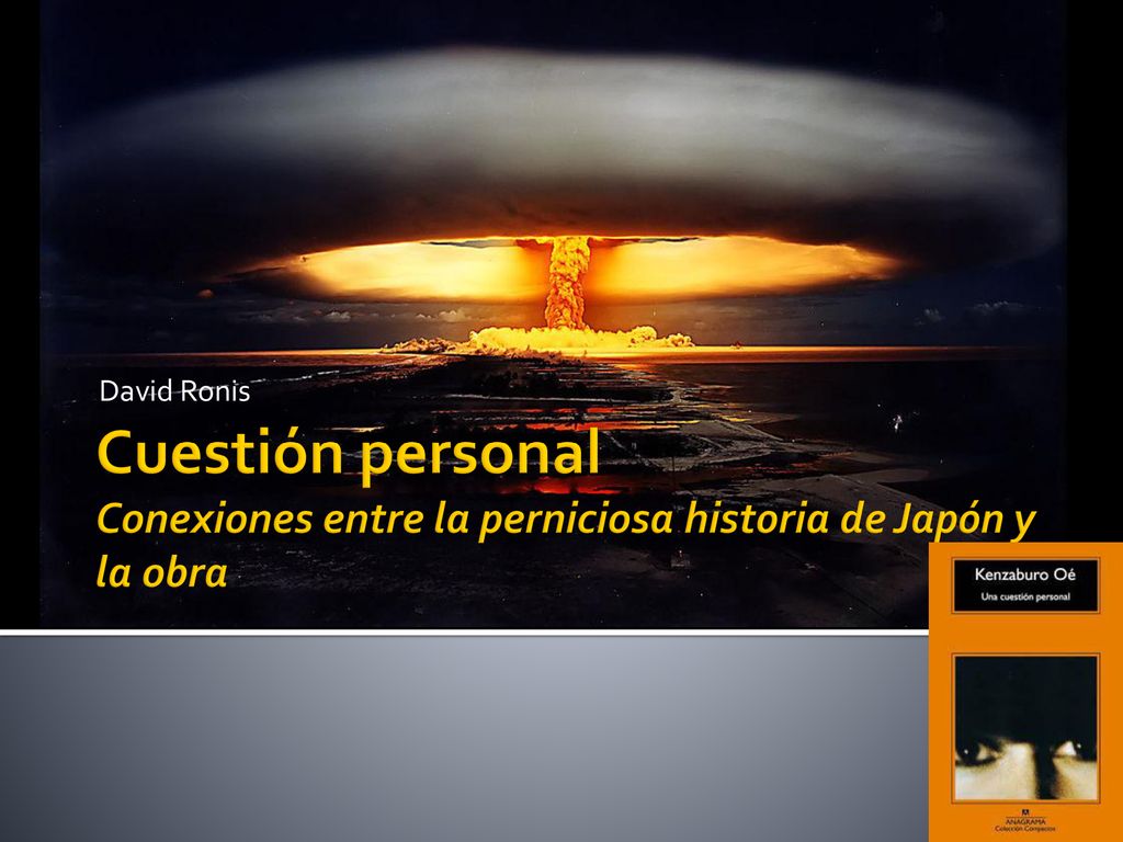David Ronis Cuestión personal Conexiones entre la perniciosa historia de Japón y la obra