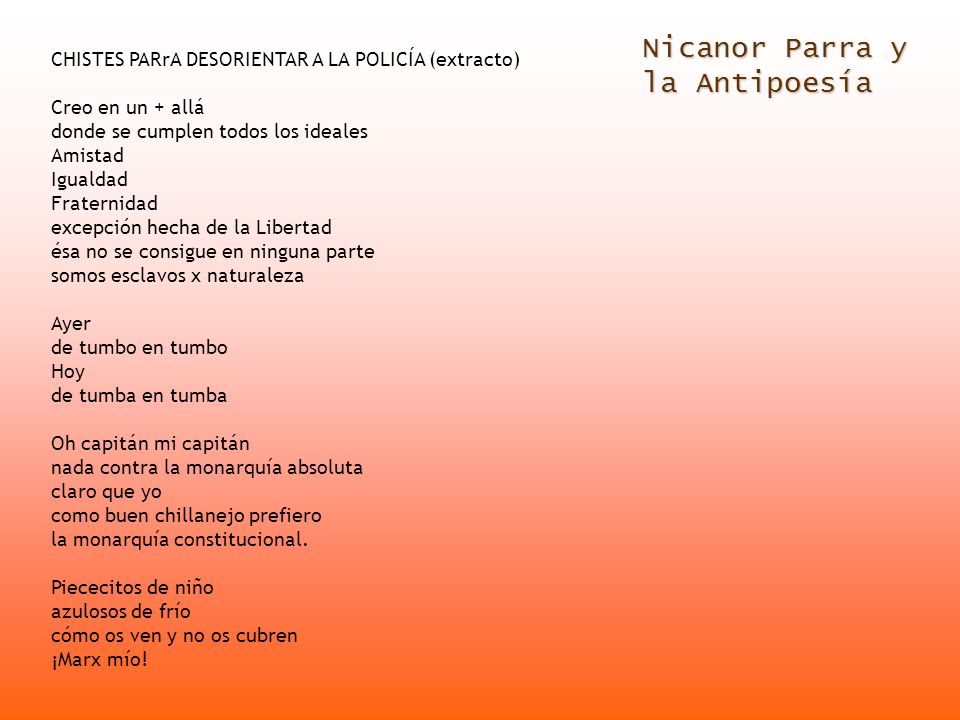 Nicanor Parra y la Antipoesía