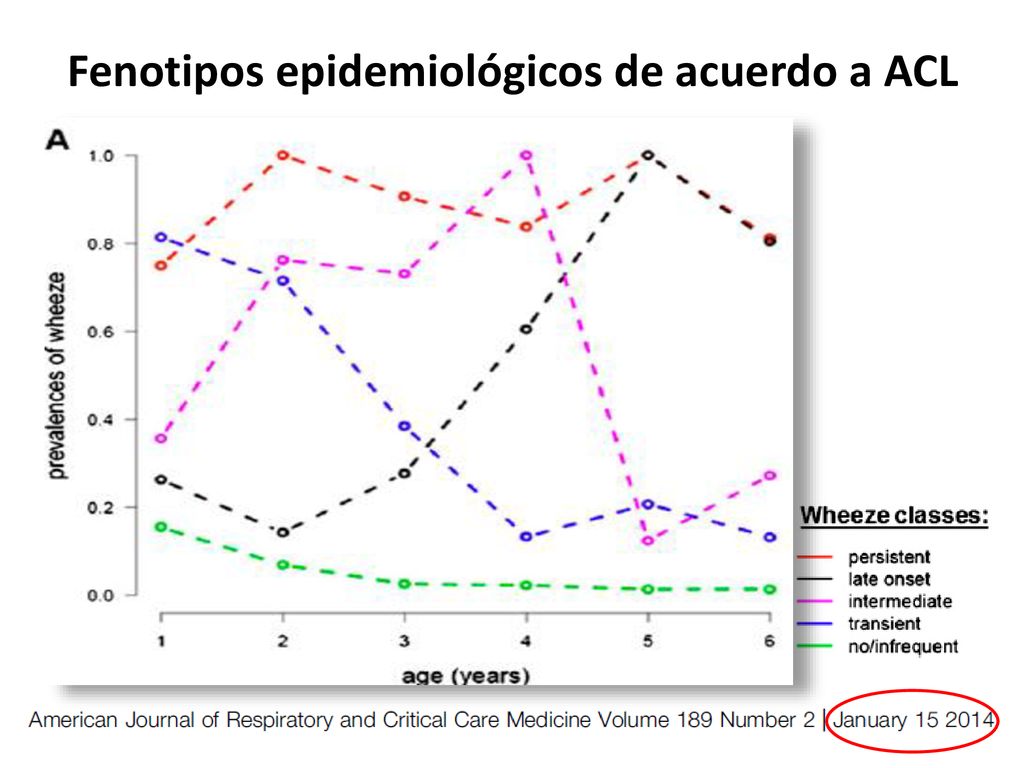 Fenotipos epidemiológicos de acuerdo a ACL