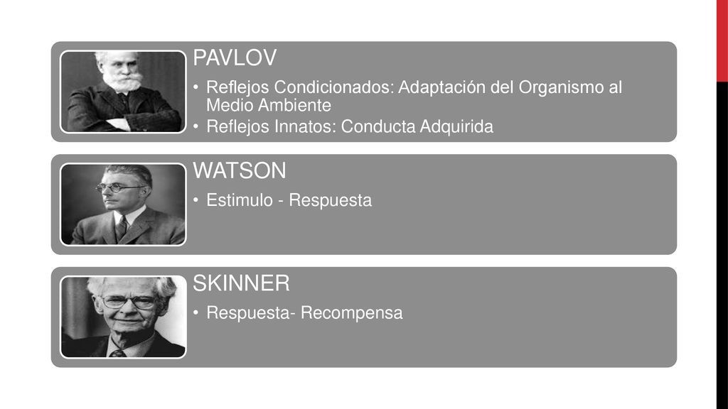 PAVLOV Reflejos Condicionados: Adaptación del Organismo al Medio Ambiente. Reflejos Innatos: Conducta Adquirida.