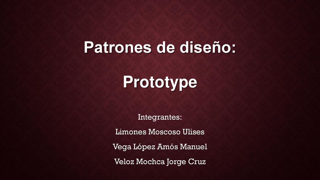 Patrones de diseño: Prototype