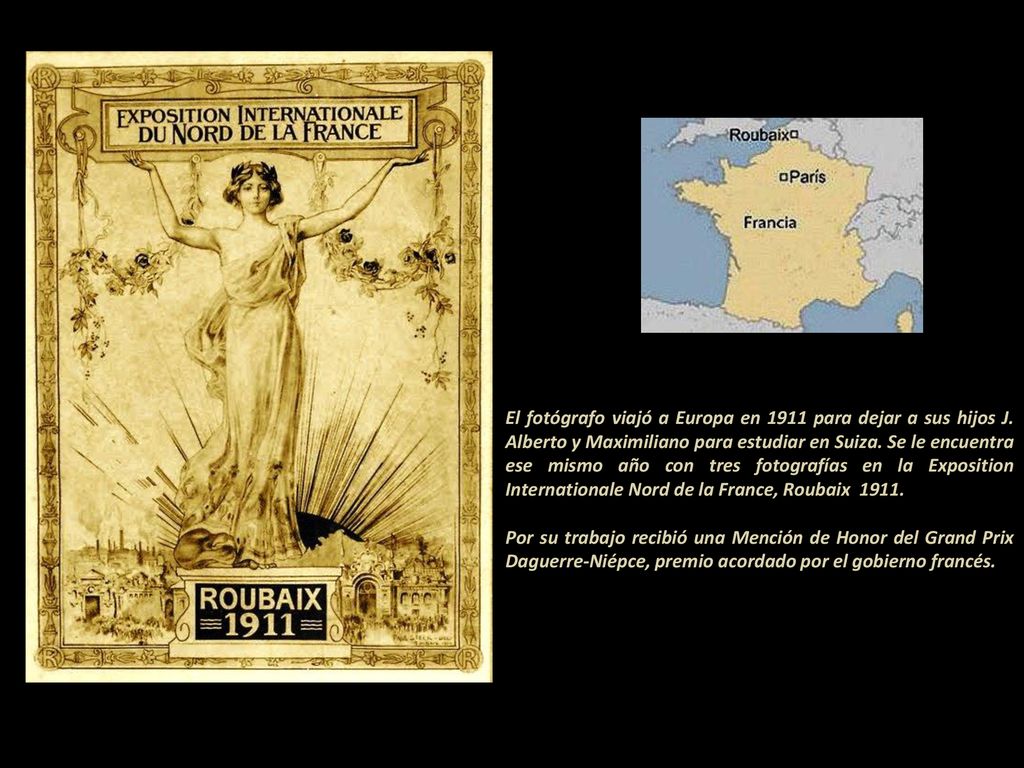 El fotógrafo viajó a Europa en 1911 para dejar a sus hijos J