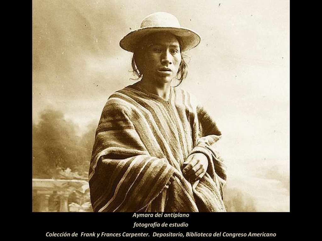 Aymara del antiplano fotografía de estudio Colección de Frank y Frances Carpenter.